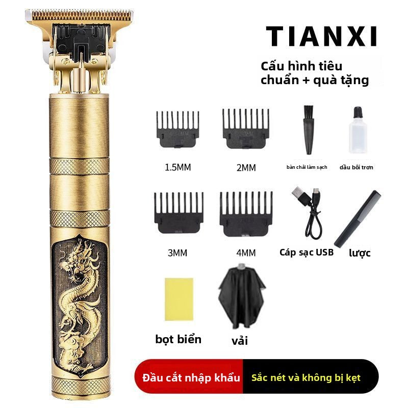 Tông đơ điện hai mục đích cạo râu cắt tóc điện đẩy đầu Phật đẩy cắt râu máy tạo hình cạo đầu cắt tóc đầu trọc gia