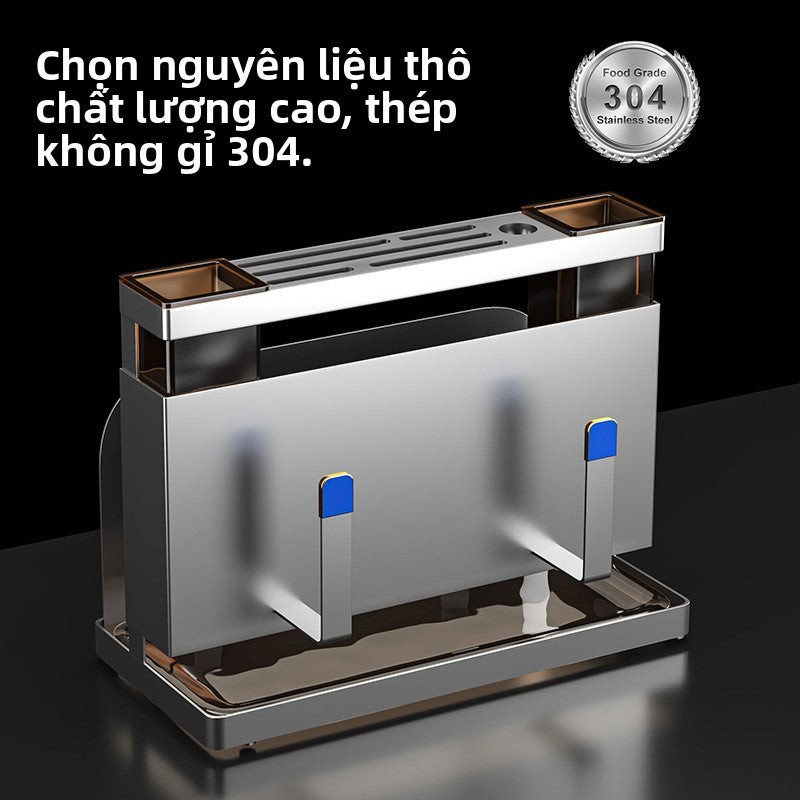Giá đỡ nhà bếp  inox 304 giá đỡ dao thép không gỉ giá đỡ bếp giá treo tường đa chức năng dao cắt đũ
