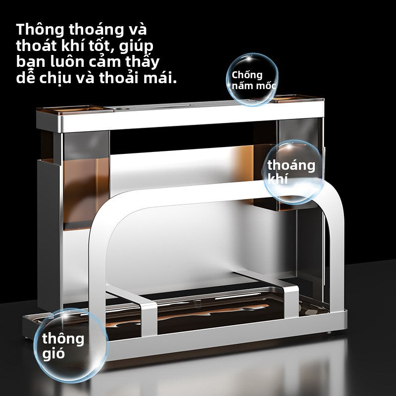 Giá đỡ nhà bếp  inox 304 giá đỡ dao thép không gỉ giá đỡ bếp giá treo tường đa chức năng dao cắt đũ