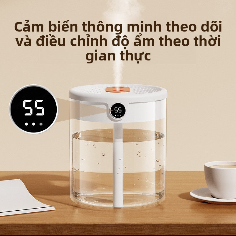 Máy tạo độ ẩm không khí Trang chủ Âm thanh nhẹ 2L Máy phun sương công suất lớn cho phụ nữ mang thai,