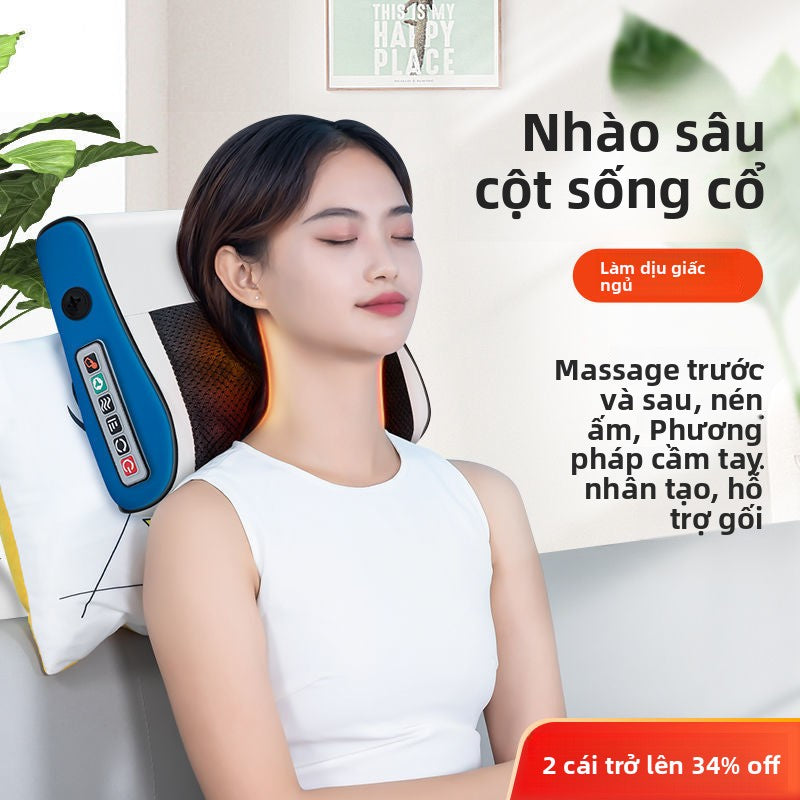 Massage gối cổ  massage đa chức năng điện toàn thân đệm cổ thắt lưng trở lại máy massage gia
