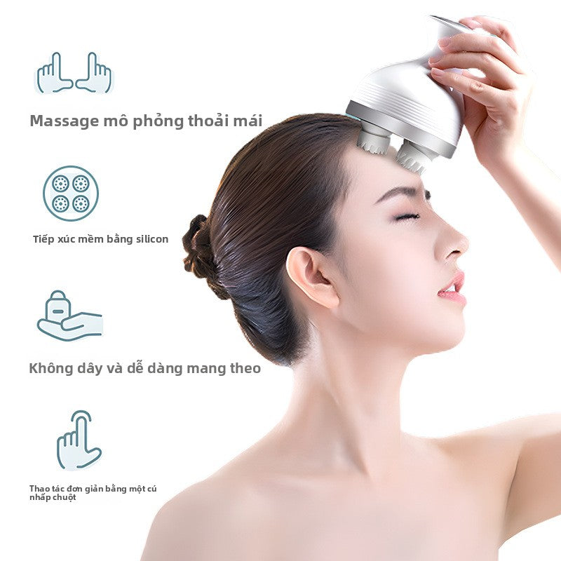 Máy massage đầu thông minh nạo vét kinh tuyến, massage đầu thú cưng, đau đầu, massage đầu, máy massa