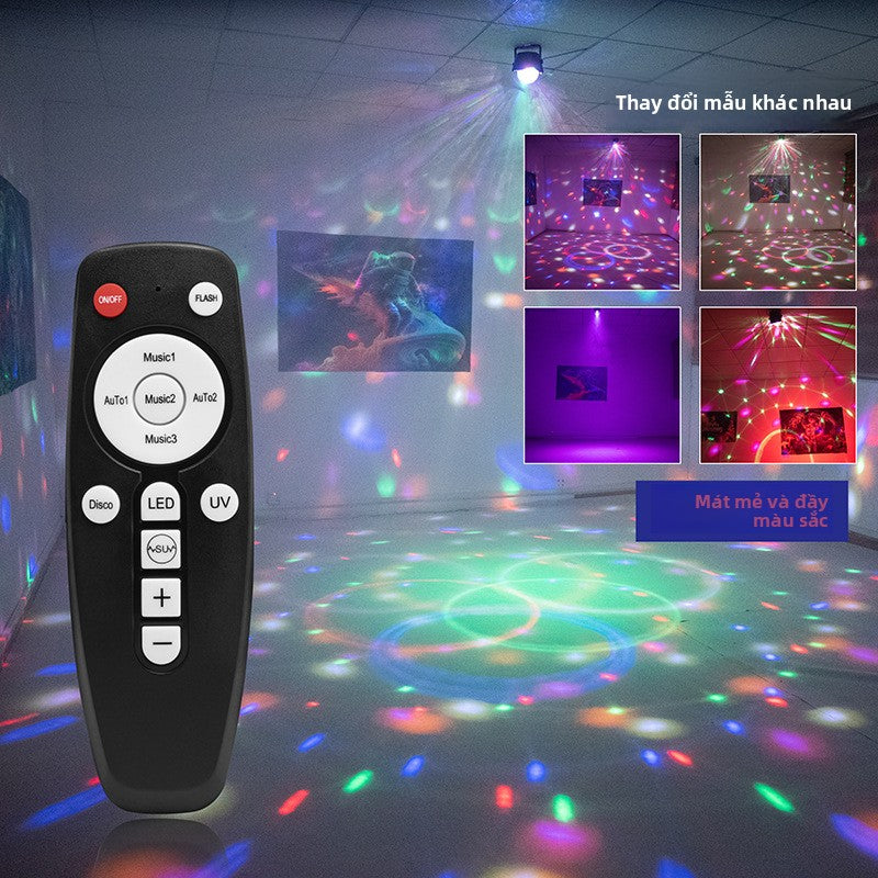 Đèn bảy màu LED sân khấu đèn KTV gia đình không khí đèn nhấp nháy âm thanh điều khiển