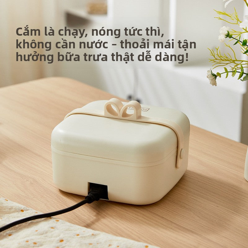 Hộp cơm điện bằng thép không gỉ hộp cơm trưa miễn phí phun nước giữ nhiệt hộp cơm túi cắm điện sưởi