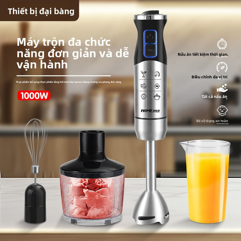 Máy xay cầm tay điện gia đình Máy ép trái cây đầu dao thép không gỉ Máy thực phẩm bổ sun