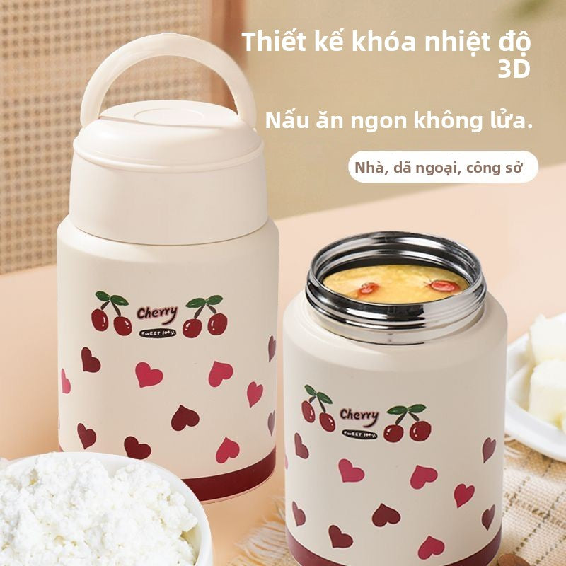 Cốc giữ nhiệt 316 cốc giữ nhiệt bằng thép không gỉ đi làm sinh viên xách tay cỡ lớn với thì