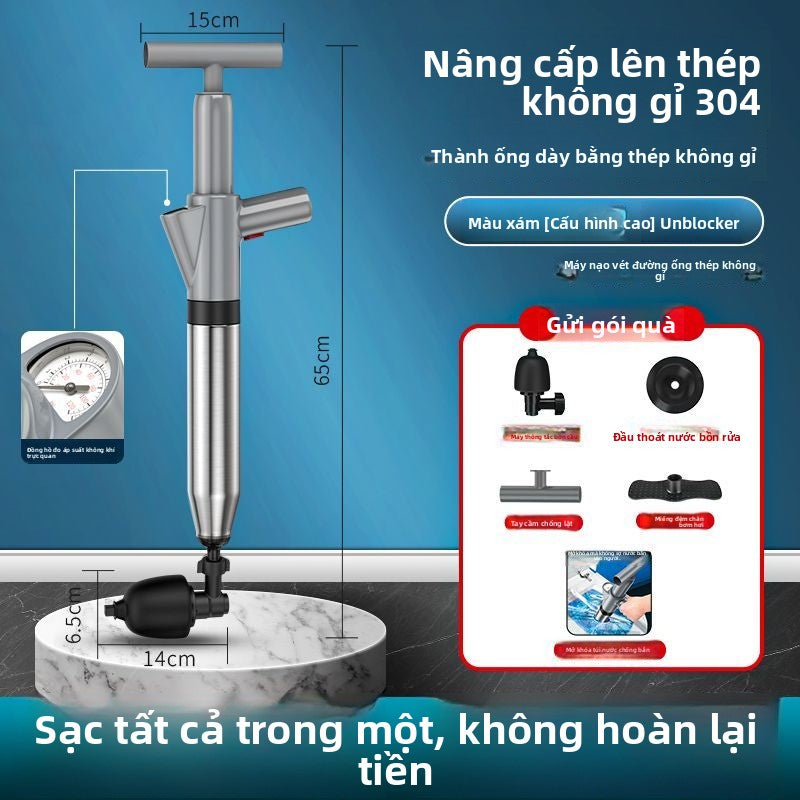 Máy thông tắc cống nhà vệ sinh gia đình