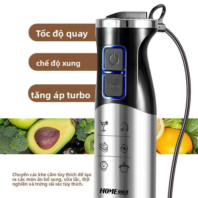 Máy xay cầm tay điện gia đình Máy ép trái cây đầu dao thép không gỉ Máy thực phẩm bổ sun