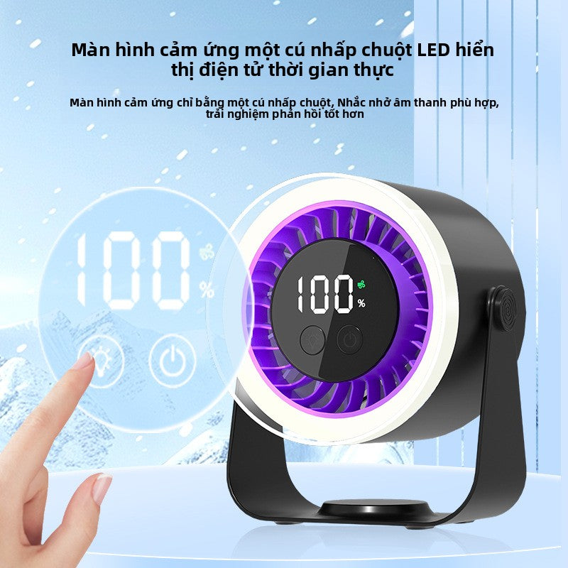 Quạt không dây sạc độ bền cao công suất lớn quạt USB chu kỳ làm lạnh im lặng có thể điều chỉnh