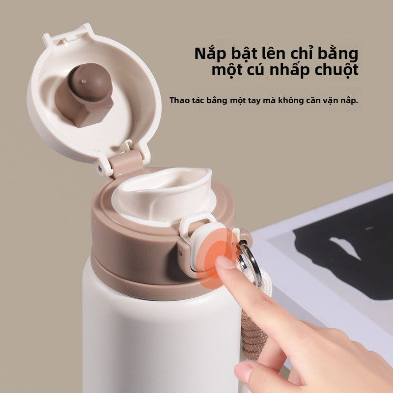 Cốc giữ nhiệt 316 màu sắc cao nảy cốc uống trực tiếp sinh viên cốc nước di động cốc cà ph