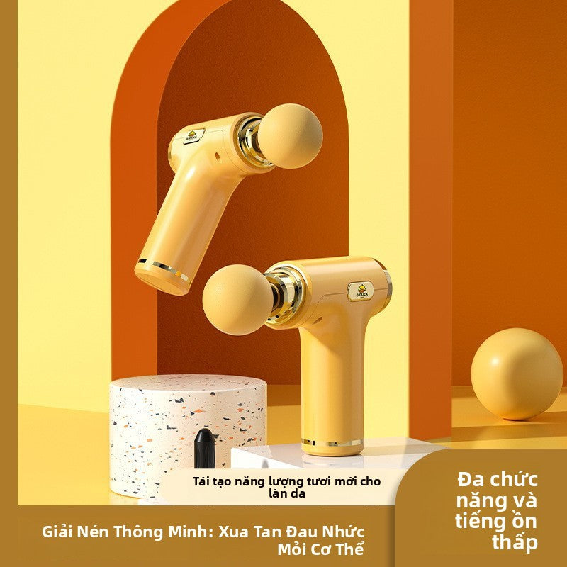 Máy massage súng cân gan chân vịt nhỏ màu vàng súng cân gan chân sạc súng cân gan chân thư giãn cơ b