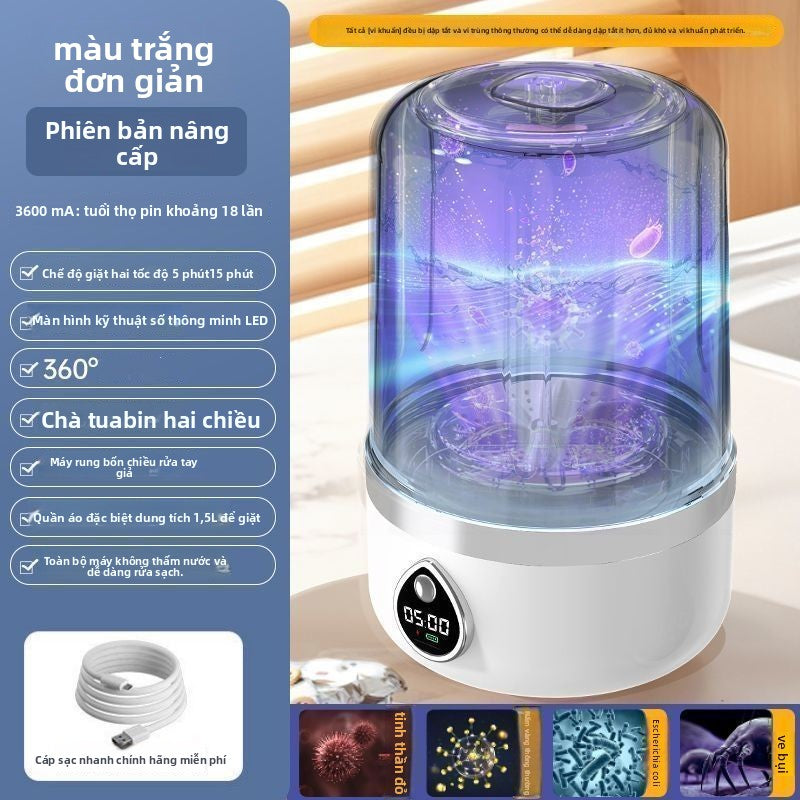 Máy giặt chuyên dụng giặt quần lót cài đặt vớ nhỏ di động không dây giặt máy làm sạch si