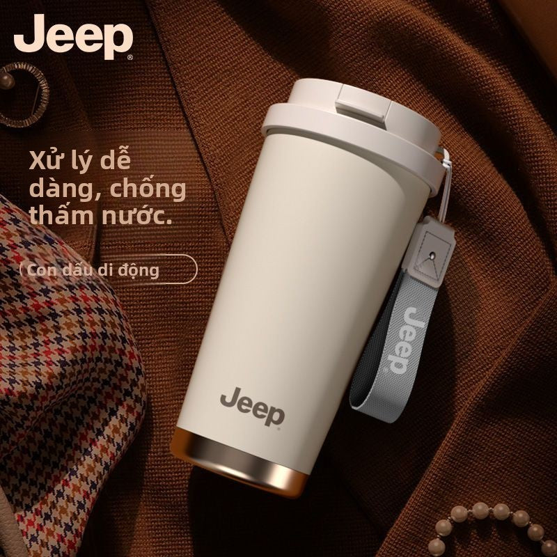 Cốc giữ nhiệt JEEP cốc cà phê mật bên trong bằng gốm nhân viên văn phòng nữ giá trị màu sắc cao đi k