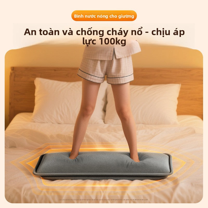 Gối sưởi ấm dài làm ấm giường, làm ấm khớp, làm ấm cơ thể, túi nước nóng sạc, làm ấm