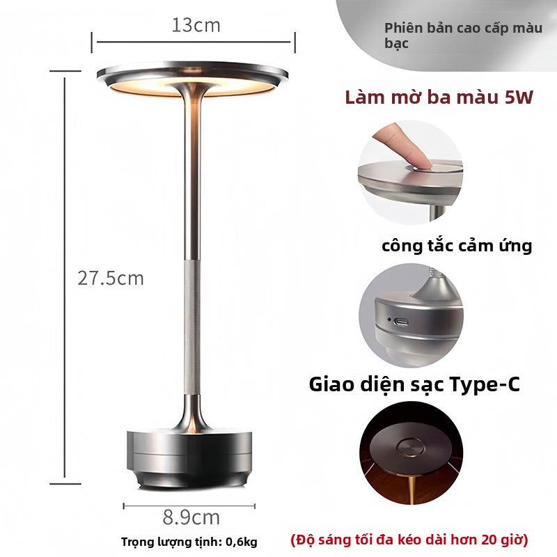 Đèm retro sáng tạo không khí đèn quán cà phê sáng tạo sạc ngoài trời cắm trại đèn ngủ đèn ngủ