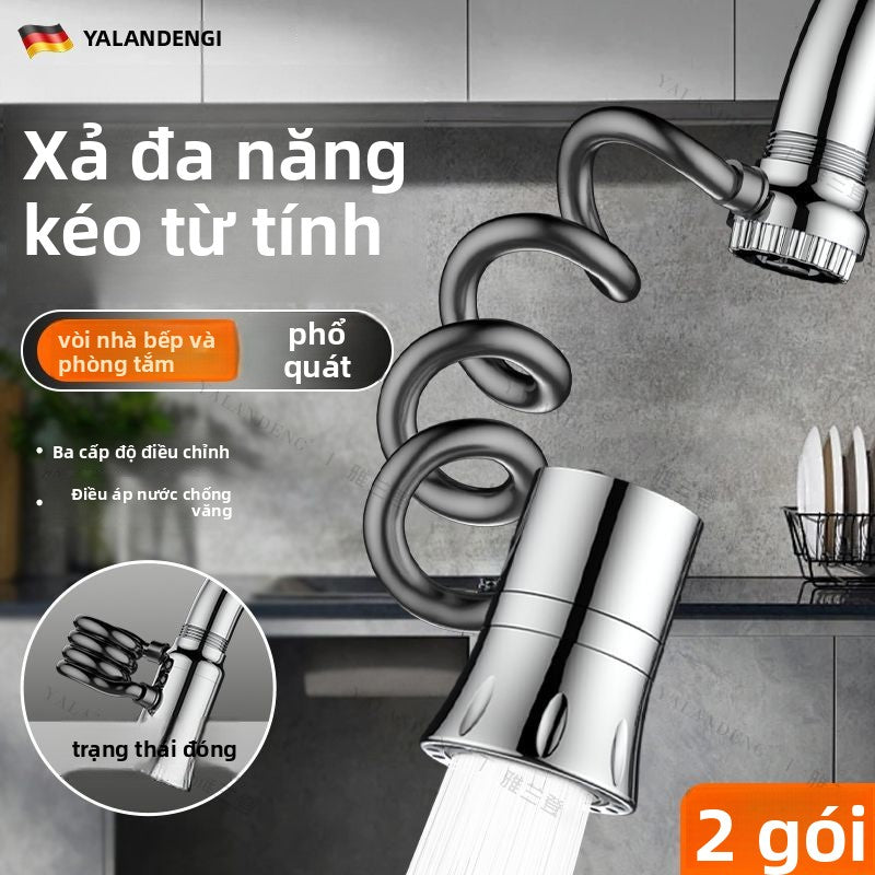 Bộ mở rộng vòi nước nhà bếp Yalanden có thể thu vào kéo bên ngoài mở rộng mở rộng khớp nối vạn năng