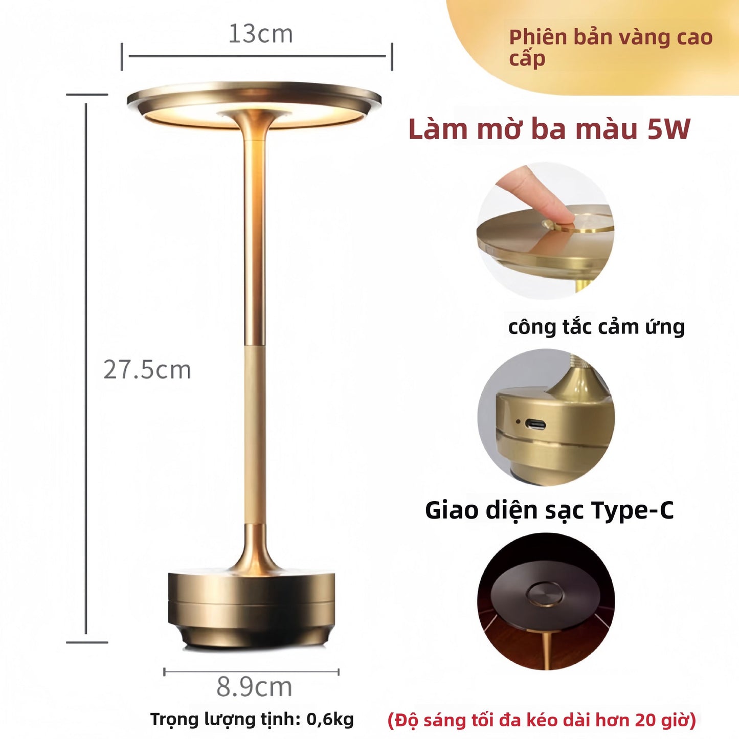 Đèm retro sáng tạo không khí đèn quán cà phê sáng tạo sạc ngoài trời cắm trại đèn ngủ đèn ngủ