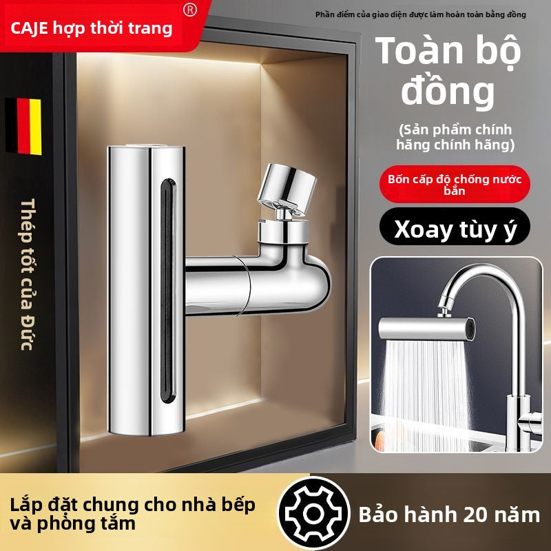 Vòi nước nhà bếp của Triều Khiết, chậu rau, đồ tạo tác chống bắn tung tóe xoay v