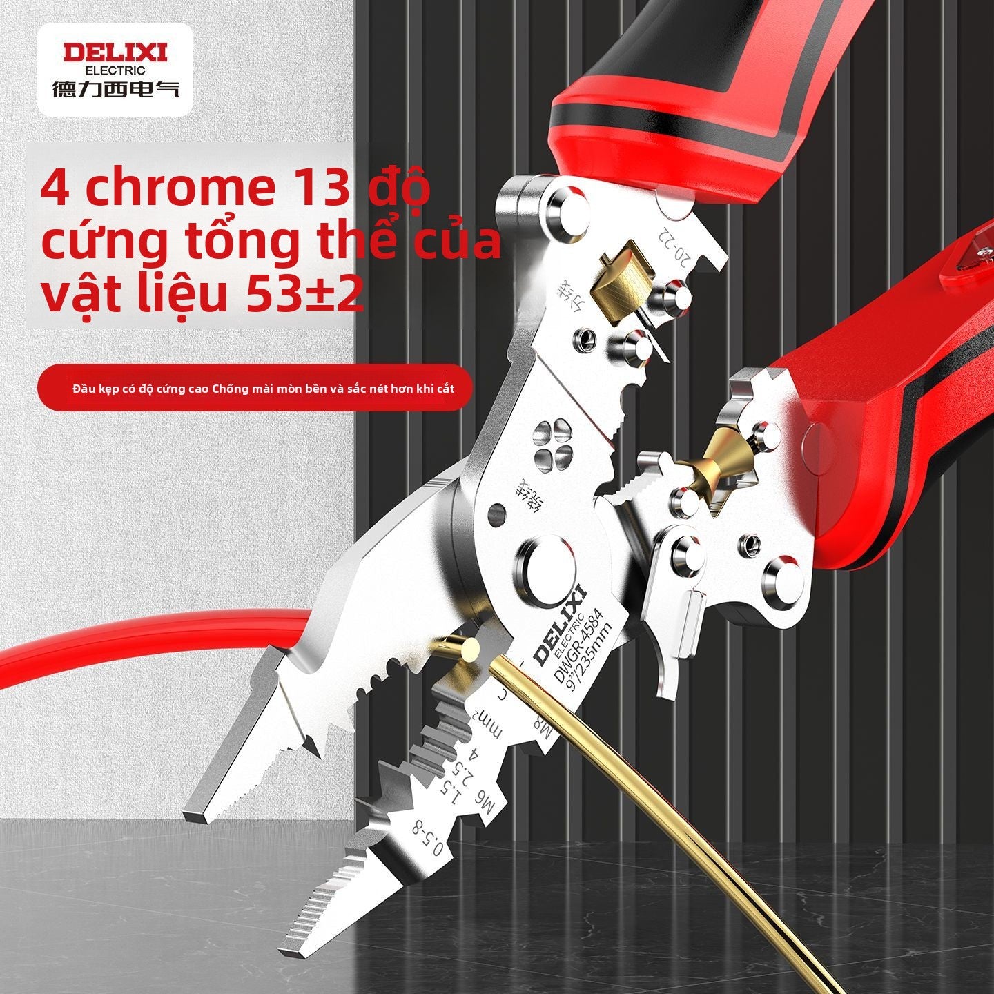 Kìm cắt đa chức năng rút dây kẹp lột da cáp chuyên dụng dây điện phân chia dây cuộn dây