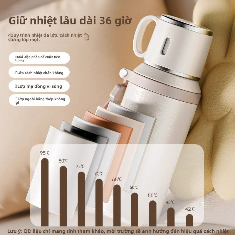 cốc giữ nhiệt mới cốc nước giá trị cao 316 thép không gỉ nam học sinh trung học cơ sở chuyên