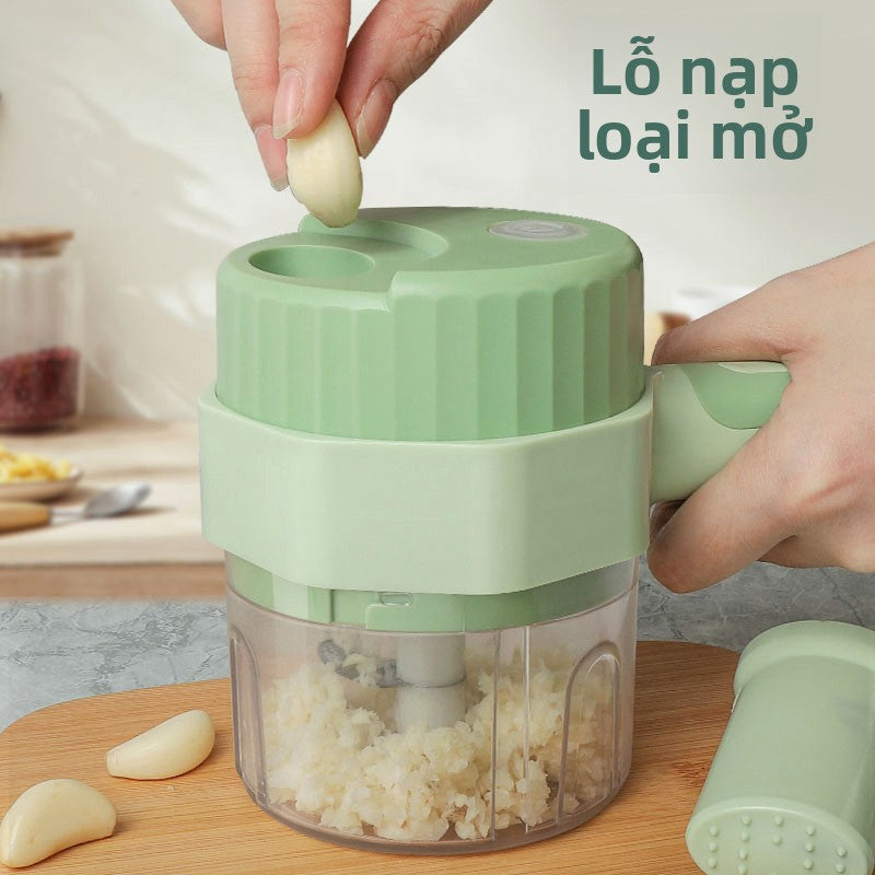 máy cắt rau nhà bếp đồ tạo tác không dây điện tỏi nghiền tỏi nghiền tỏi đồ tạo tác tự