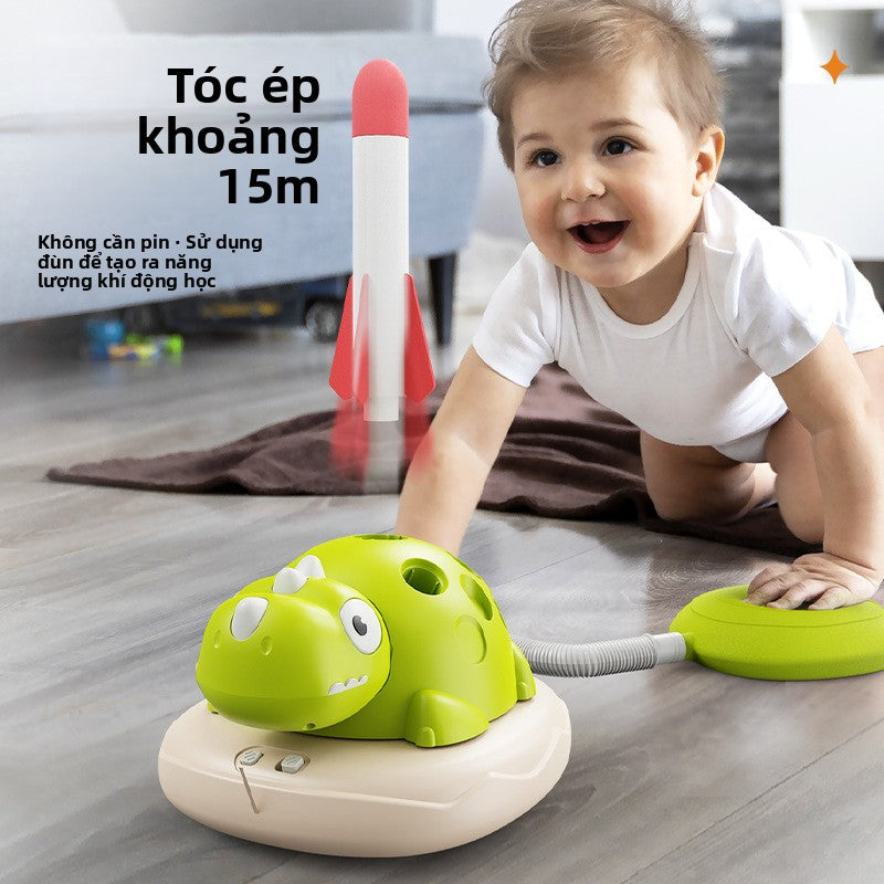 Máy tập thể dục khủng long trẻ em bay lên trời tên lửa trường mẫu giáo cảm ứng đào tạo đồ chơi tương