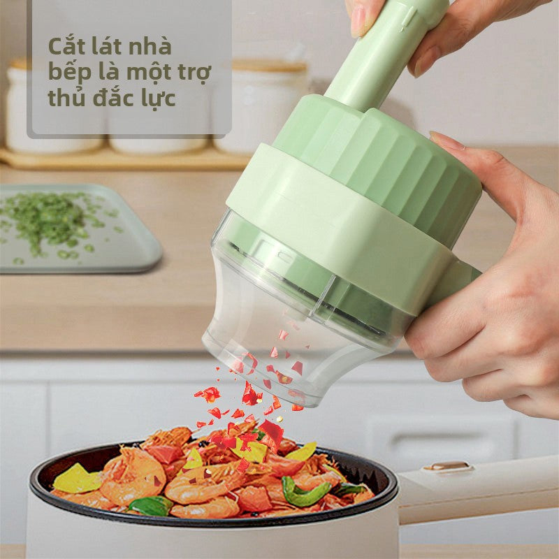 máy cắt rau nhà bếp đồ tạo tác không dây điện tỏi nghiền tỏi nghiền tỏi đồ tạo tác tự