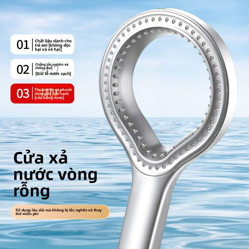 Đầu phun hoa tăng áp hình khuyên Mu Song vòi hoa sen phòng tắm vòi hoa