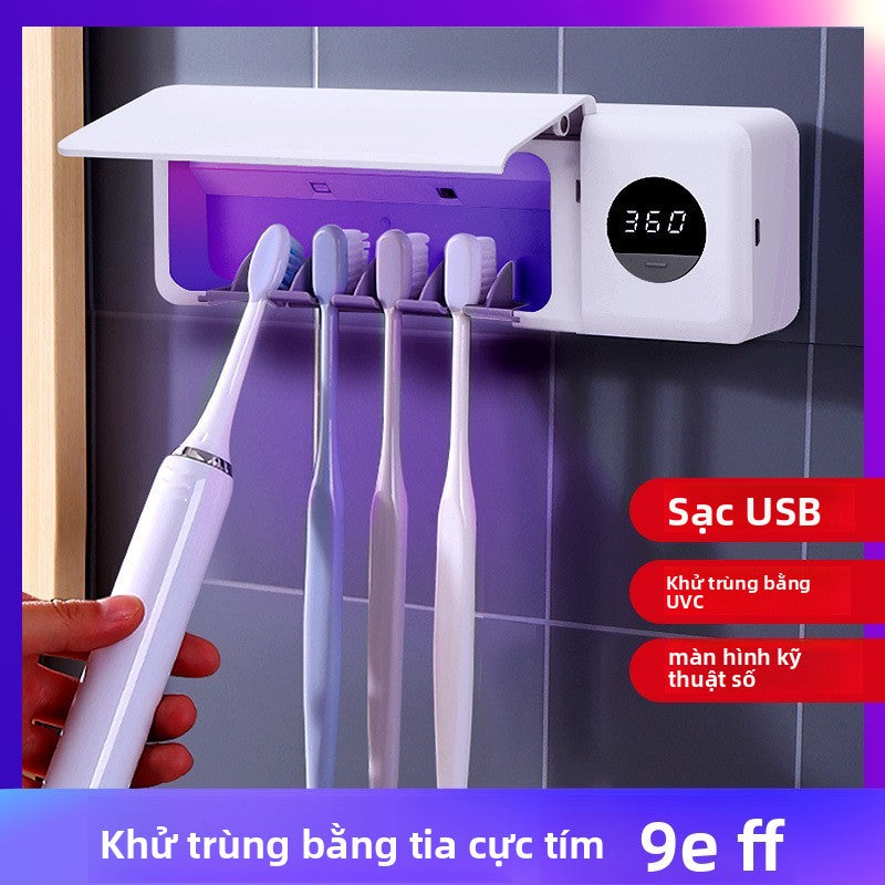 Máy khử trùng bàn chải đánh răng gia đình thông minh treo tường hoàn toàn tự động cảm ứng tia cực tí