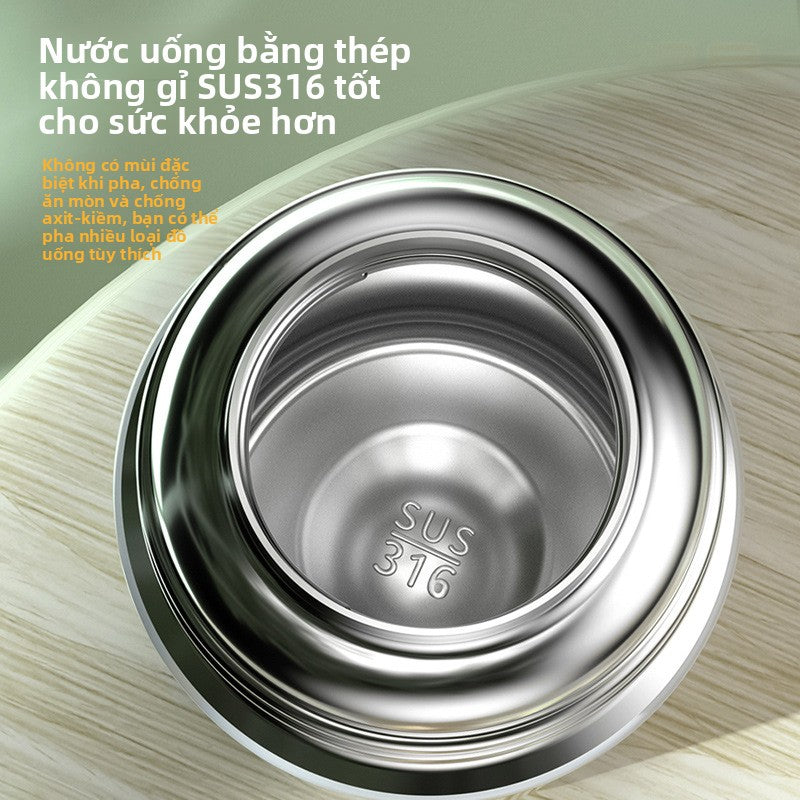 bình giữ nhiệt trẻ em 316 nữ đi học chuyên dụng giá trị màu sắc cao em bé dễ thương ống hút bình nướ