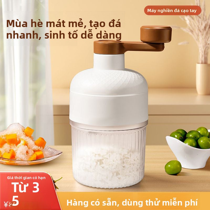 Máy làm đá bằng tay Máy làm đá bông gia đình Máy làm đá nhỏ Máy làm đá đá lắc tay Máy làm đá mưa đá0