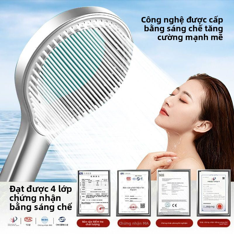 Đầu phun hoa tăng áp hình khuyên Mu Song vòi hoa sen phòng tắm vòi hoa