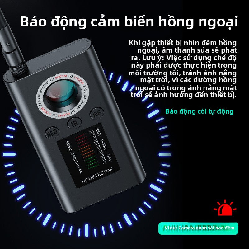 Máy dò chống nhìn trộm khách sạn mới Máy dò chống nghe trộm Máy dò báo động hồng ngoại Máy dò tín hi