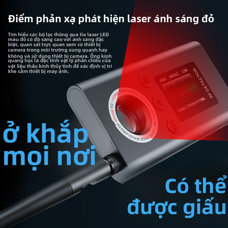 Máy dò chống nhìn trộm khách sạn mới Máy dò chống nghe trộm Máy dò báo động hồng ngoại Máy dò tín hi