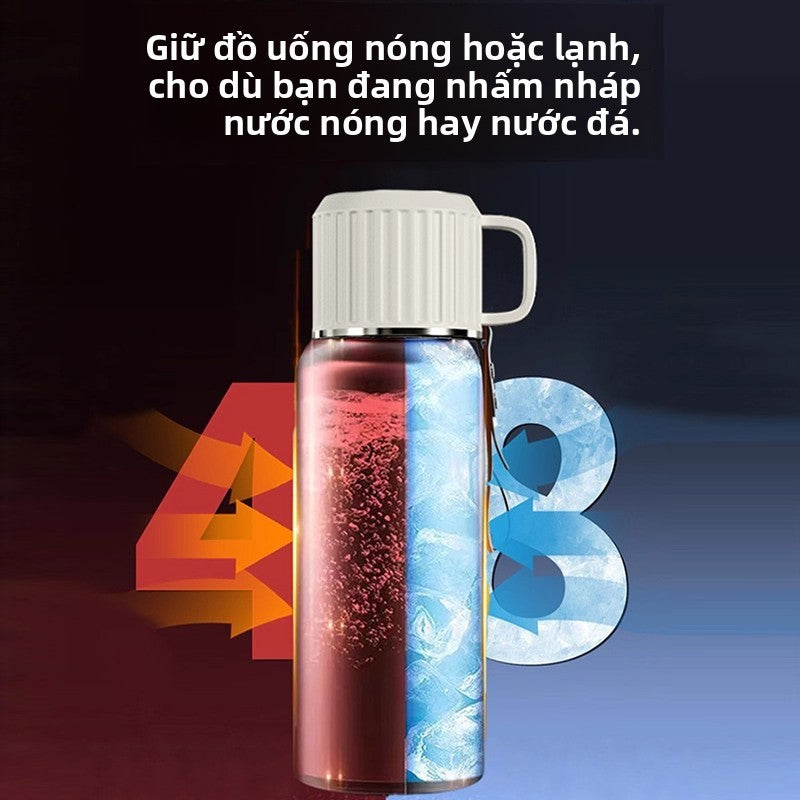 Cốc giữ nhiệt 316 thép không gỉ giữ nhiệt cốc giữ nhiệt công suất lớn mới Trung Quốc phong cách ngột ngạt pha trà