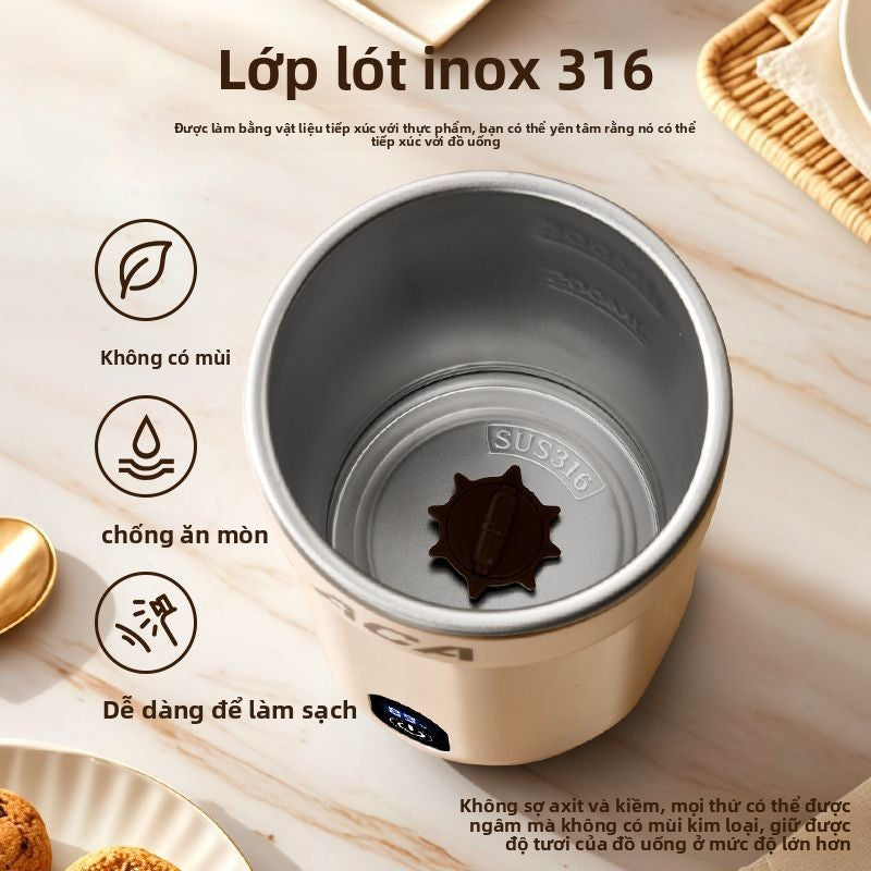 cốc cà phê tự khuấy cốc cao cấp hoàn toàn tự động từ tính pha sữa bột sữa đậu nành cốc khô