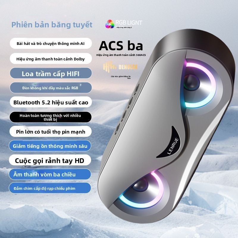 Loa siêu trầm Đức AI âm thanh Bluetooth thông minh không dây loa nhỏ âm lượng siêu lớn âm thanh ngoà
