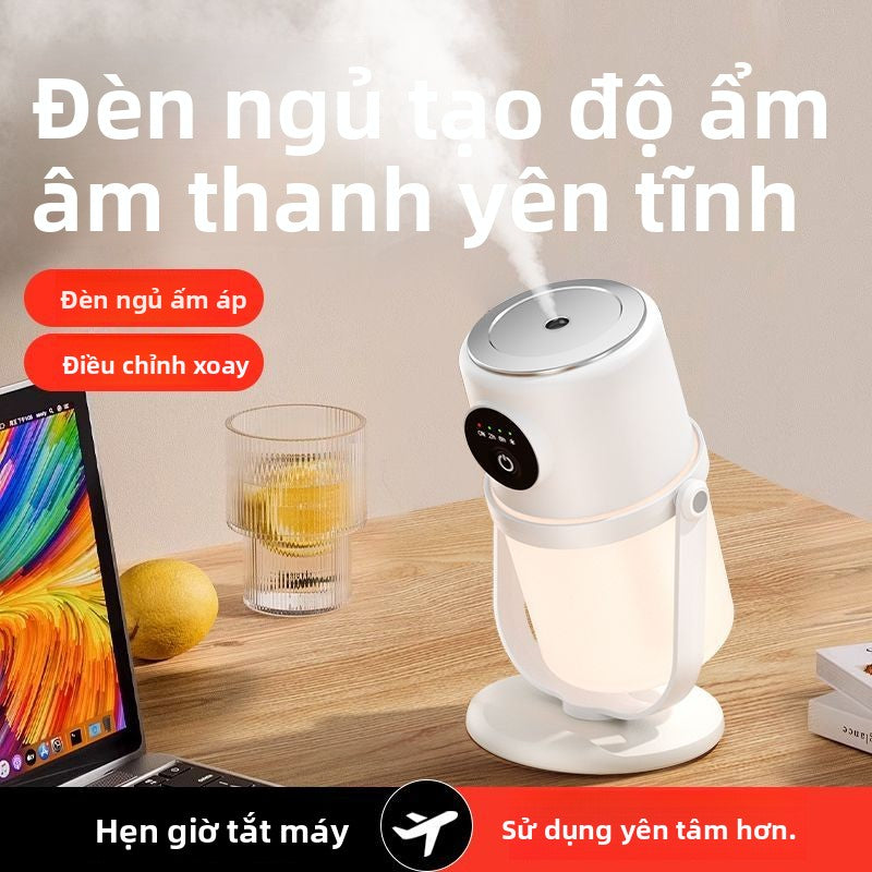 máy tạo độ ẩm im lặng mới , thời gian thông minh, văn phòng gia đình bù nước, đèn