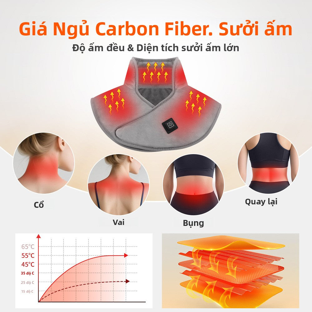 Khăn điện sưởi làm ấm cổ, thư giãn cổ vai gáy