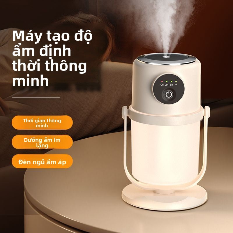 máy tạo độ ẩm im lặng mới , thời gian thông minh, văn phòng gia đình bù nước, đèn