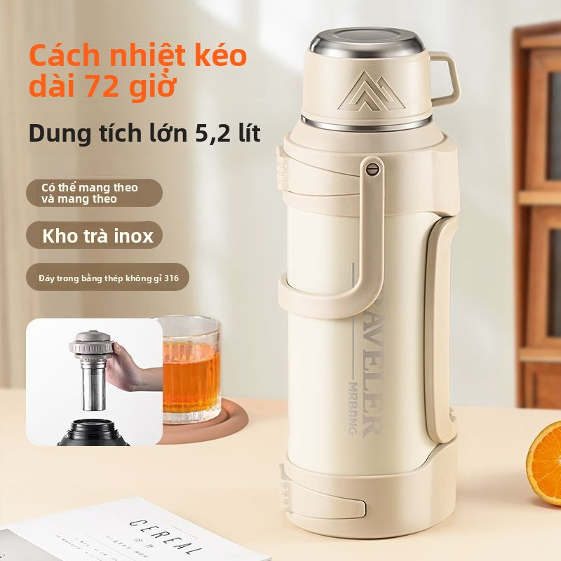 Bình giữ nhiệt 316 thép không gỉ đáy bên trong giữ nhiệt ấm đun nước công suất lớn bình giữ nhiệt ngoài trời di độn