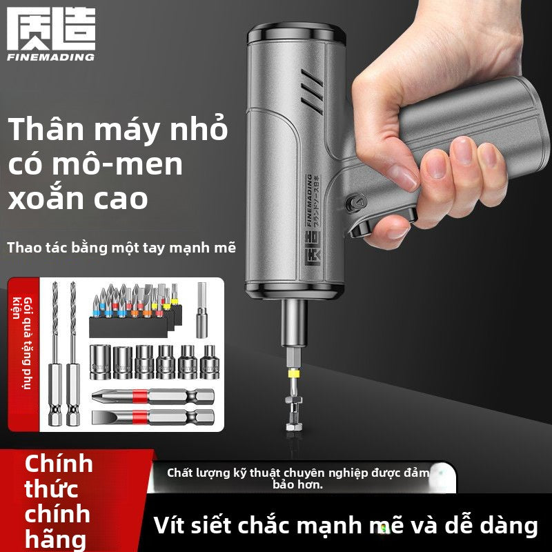 tuốc nơ vít điện lithium điện súng lục khoan gia đình tuốc nơ vít nhỏ lô tay tự thân