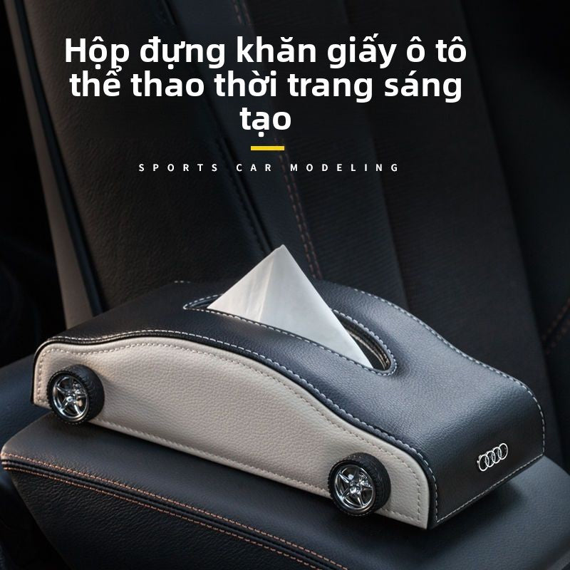 Hộp khăn giấy trên xe bơm hộp giấy sáng tạo trong xe bơm hộp giấy trên xe bơm hộp giấy màu đỏ lưới đ