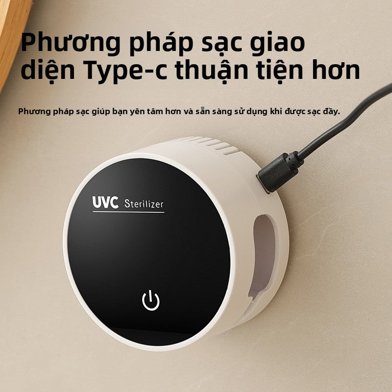 Máy khử trùng bàn chải đánh răng thông minh nhỏ Máy khử trùng bàn chải đánh răng điện sạc USB tròn M