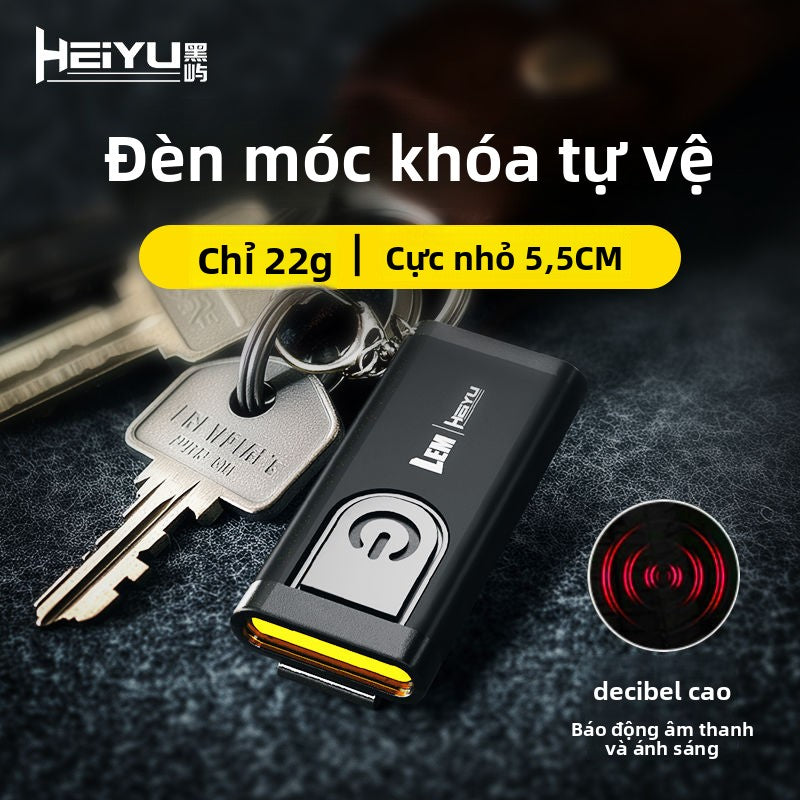 móc chìa khóa đèn pin ánh sáng mạnh sạc siêu sáng LED nhỏ di động ánh sáng n