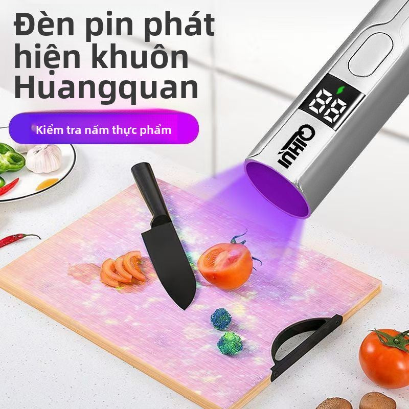 Bút kiểm tra nấm aflatoxin 365nm đèn pin tia cực tím đèn phát hiện chất huỳnh quang độc tố nấm mốc05
