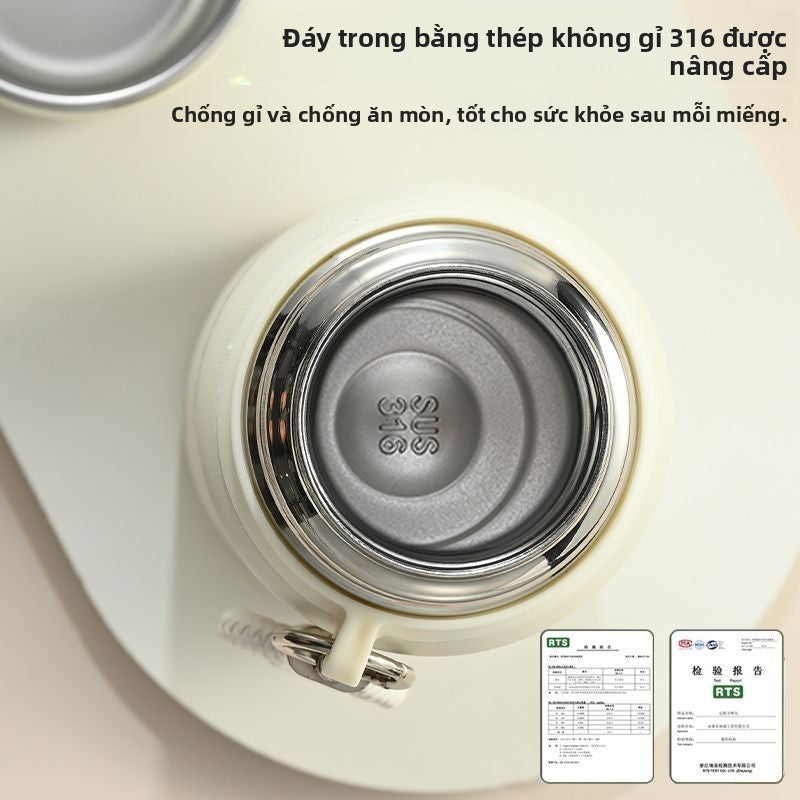 Cốc giữ nhiệt công suất lớn 316 thép không gỉ mới sinh viên giá trị màu sắc cao cốc di động pha trà