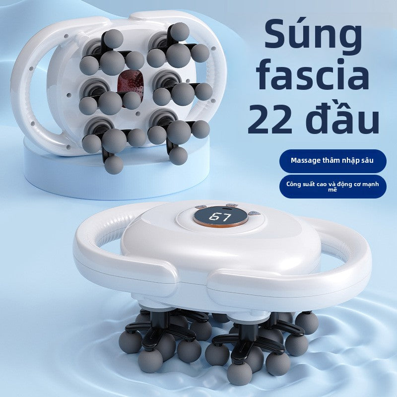 máy massage cơ bắp 22 đầu súng cân gan chân  thư giãn vai cổ lưng súng massage đa chức năng súng mass