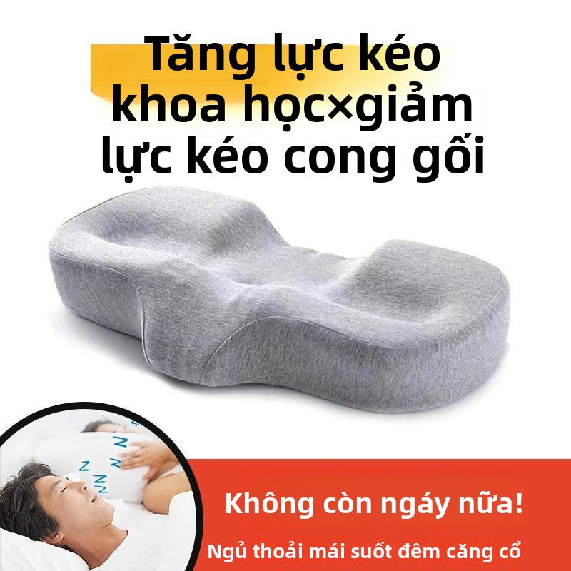 Gối cột sống cổ ngủ chuyên dụng giúp ngủ sửa chữa cột sống mạnh mẽ giàu có túi chống ngáy ngủ bên gố