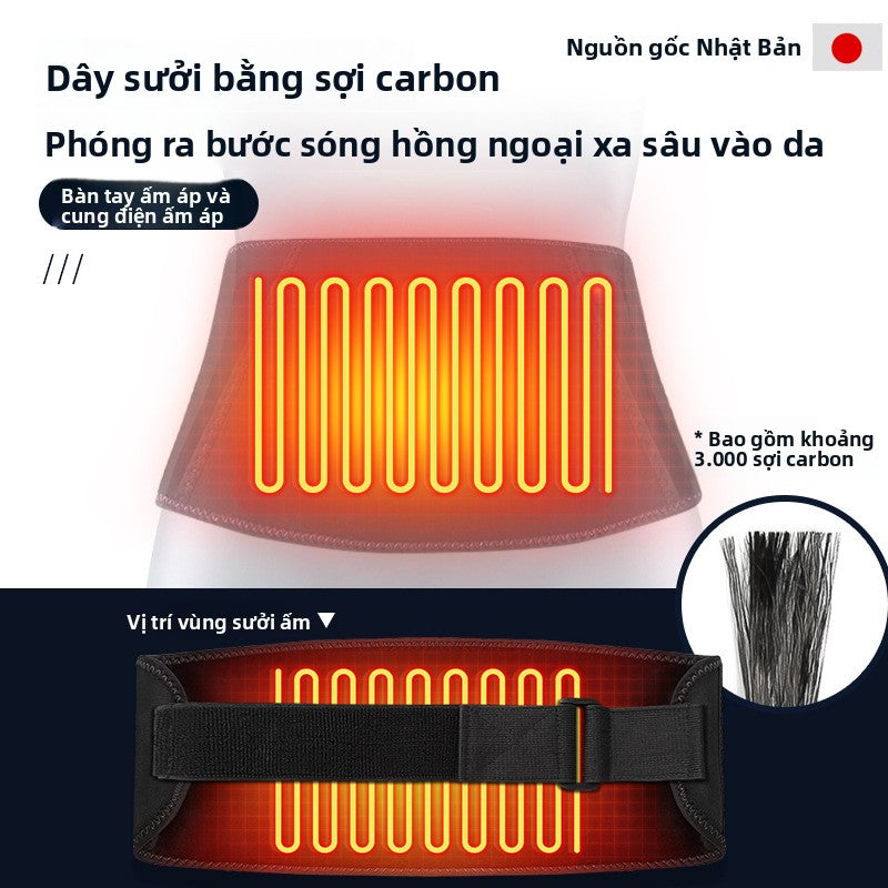 Đai lưng sưởi bảo vệ thắt lưng với xe USB ấm tay nữ dì lớn đau bụng thời kỳ sinh lý sư